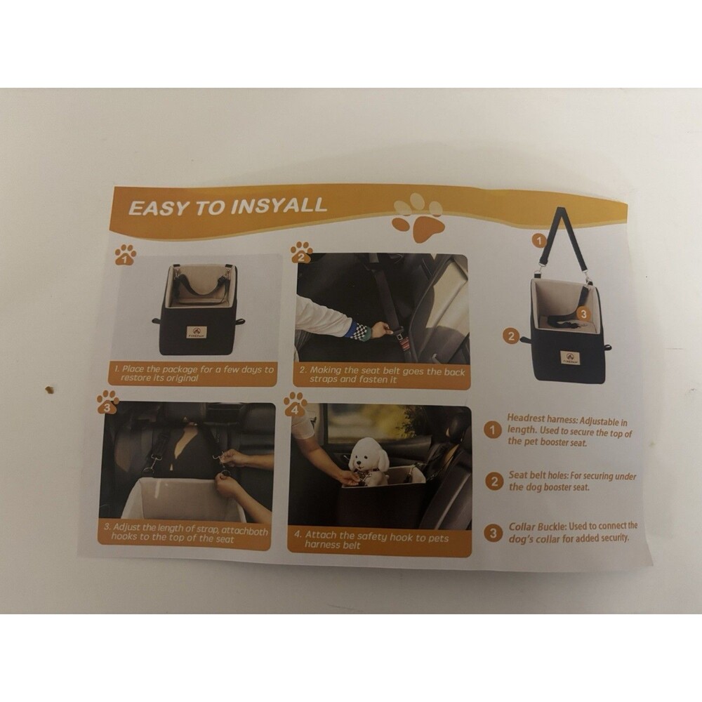 PAWBOSE Dog Car Seat for Large Dogs, Dog Booster Seat Under 55Lb, Washable NEW - Picture 16 of 16